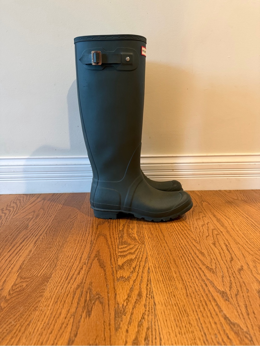 Hunter Tall Matte Black Rain Boots - Picture 2 of 6